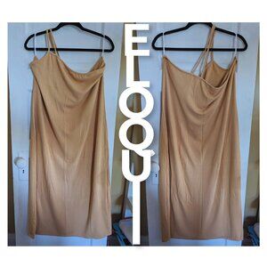 Eloquii One-Shoulder Bodycon Nude-colored Tube Dress - 3X or 22/24W